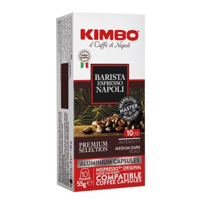 KIMBO Barista Espresso Napoli Nespresso Uyumlu Kapsül Kahve (Alüminyum) (10’lu Kutuda)