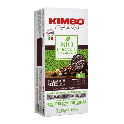 KIMBO Bio Organic 100% Arabica Nespresso Uyumlu Kapsül Kahve (Alüminyum) (10’lu Kutuda)
