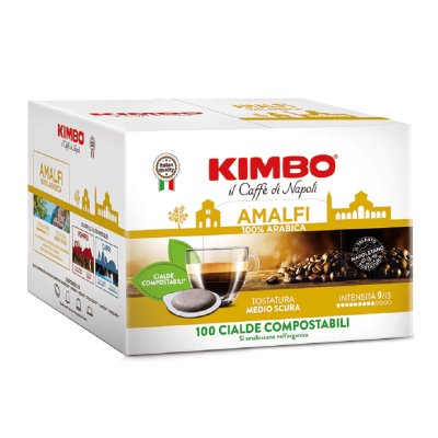 KIMBO Cialde Amalfi 100% Arabica Yassı Pod Uyumlu Kapsül Kahve (100’lü Kutuda)